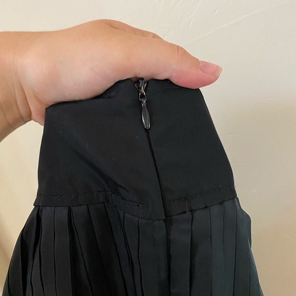 Artigli Made in Italy Black Pleated Mini Bubble Skirt Size 44 Luxury - Picture 3 of 9